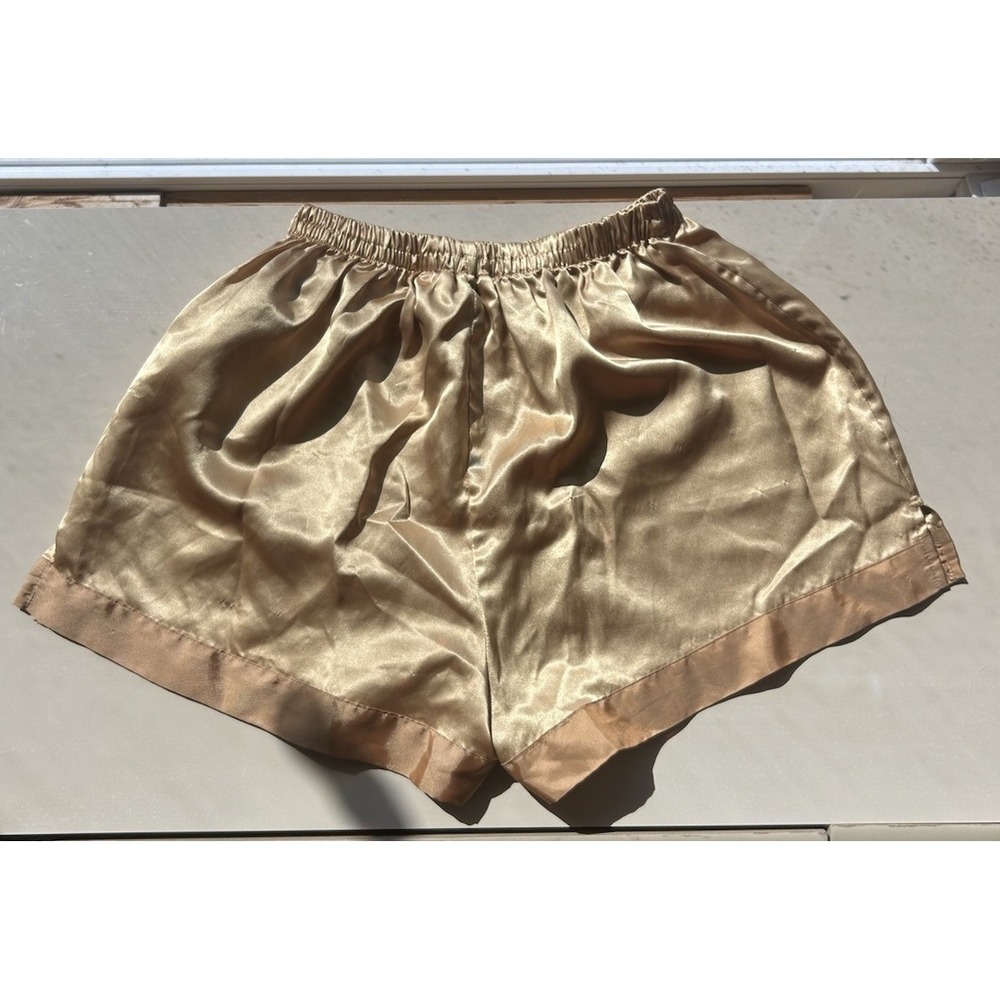 Vintage Victoria Secret Tank & Shorts Pajama Set Gold Buttons Down Small - Picture 7 of 8